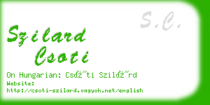 szilard csoti business card